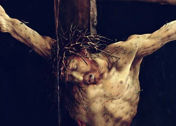キリストの顔、イーゼンハイム祭壇画の「磔刑」より、1512-16年頃
